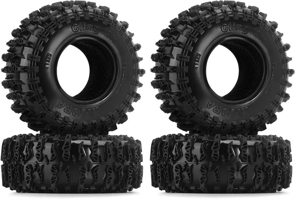 INJORA 1.3" Tires - S5 Cling On Tires 70 * 26mm for SCX24 TRX4M AX24 1/18 1/24 Micro Crawler