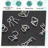Set 8 Yilloog Metal Wire Puzzle of with Pouch, Brain Teaser Puzzles IQ Test Ring Disentanglement Unlock Interlock Game