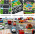 Plastic Toy Rug, Self Cleaning Oil Free Cloth,Washable for Floor Or Table,Kids Carpet PVC City Life,Educational Road