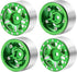 RC-Hub 4Pcs Aluminum Alloy 1.0" Micro Beadlock Wheels for 1/24 Axial SCX24, 90081, AXI00001, AXI00002 (Green)