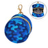 Blue Shades Round Pacifier Storage Case with Zipper, Portable Pacifier Case for Travel, Diaper Bag & Purse, Pacifier