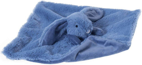 Apricot Lamb Stuffed Animals, Navy Blue Bunny Rabbit Security Blanket, Plush Baby Lovey for Nursery