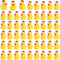 kapeiluo 50Pcs Mini Resin Ducks, Mini Christmas Ducks Miniature Duck Figures Ornament for
