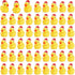 kapeiluo 50Pcs Mini Resin Ducks, Mini Christmas Ducks Miniature Duck Figures Ornament for