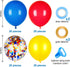 Red Yellow and Blue Latex Balloons with Confetti for Paw Party Decorations, Carnival Circus Birthday Party (80 Packs)