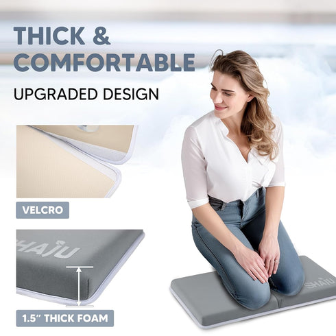Shaju Elbow Set Bath Kneeler and Rest Pad for Baby Bathing Parents to Relieve Your Knee Pain. Baby Bath Kneeler
