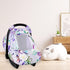 Car Seat Cover Baby Girl, Warm Winter Carseat Cover for Baby, Purple Floral Infant Car Seat Canopy with Peep Window