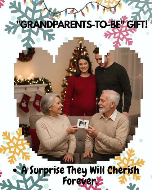 Pregnancy Announcement Christmas Ornament Sonogram Photo Frame Keepsake with Ribbon Baby Coming Soon Gift