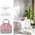 Portable Breast Milk Storage Bag Insulated Cooler Tote for Nursing Moms, Gray-Pink Thermal Milk Bottle Organizer