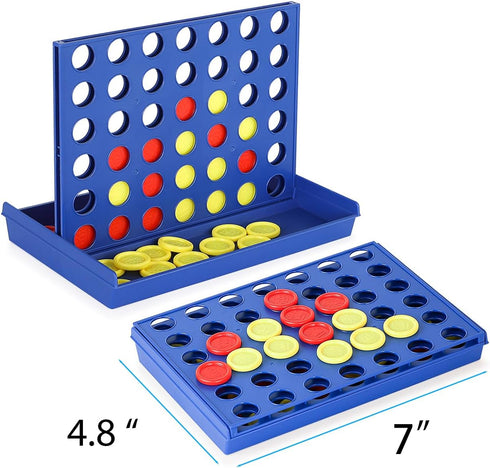 Mini 4 in a Row Connect Game Travel Board Game (Small) 7x4.8 Inch