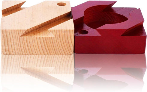DC-BEAUTIFUL Mini 3D Brain Teaser Impossible Dovetail Box Wooden Magic Drawers Puzzle Toy Gift Jewelry Box