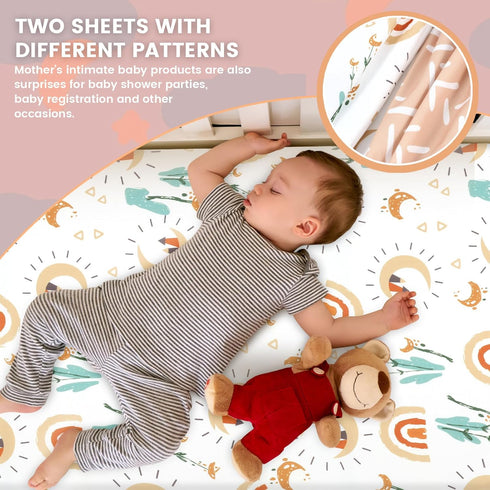 ZJRDYYK 2PCS 32.28 16.9 Inch 32" Long*17" Wide*2" Bedside Bassinet Fitted Sheet Cotton, * Baby Bassinet Sheet Cover