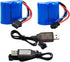 Blomiky 2 Pack 600mAh Li-ion Battery with SM-4P Plug for UDI008 UD08 UDI001 Venom Speed RC Boat