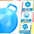 2 Pcs 18 Inch Hopper Ball Jumping Balls with Air Pump, Bouncy Balls for Kids Exercise, Marbled Red & Blue