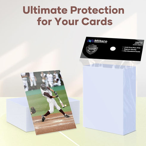 3000 Counts Card Sleeves, Clear Penny Sleeves for Trading Cards, Baseball Card Sleeves, Soft Trading Cards Sleeve Fit