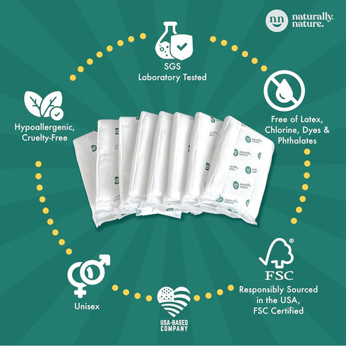 2T-5T, 32 Naturally Nature Potty Training Diaper Booster Pads for Toddlers, Size Super Absorbent Diaper Liners for Day