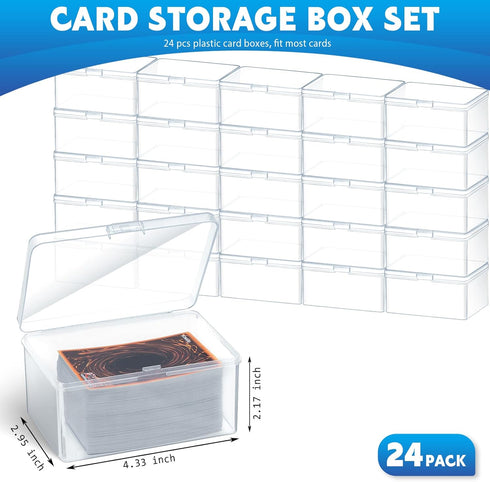 Vicenpal Playing Deck Card Storage Box - Compatible with 100 MTG Holder Storage Case (24 Pcs)