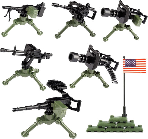 Weapons Pack Military Accessories, U.S Heavy Weaponry Toys, Compatible with Major Brand, 3 Years Old+