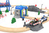 Wooden Train Tracks Accessories, Police Station Compatible with All Railroad Track Collection, Train Toys Expansion