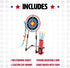 NSG Deluxe Bow and Arrow Set for Kids, Toy Archery Bow with Target, Suction Cup Arrows, Quiver