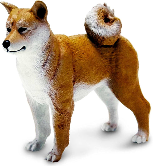 Safari Ltd. Shiba Inu Figurine - Lifelike 3" Plastic Dog Figure -