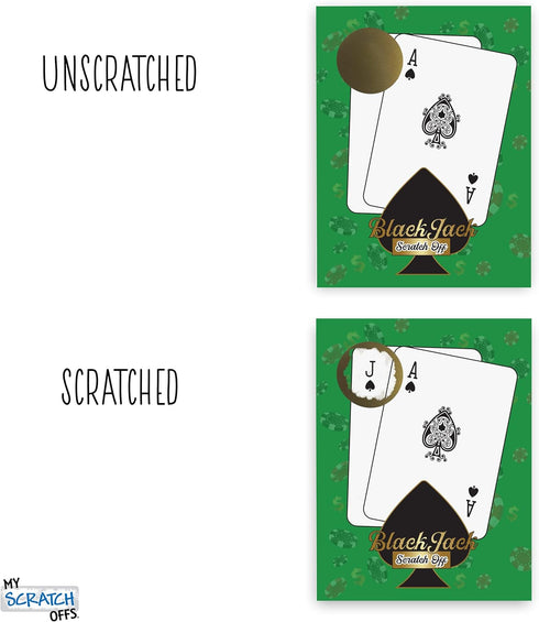 My Scratch Offs Casino Night Scratch Off Party Game Cards - 26 Pack Gambling (Blackjack)