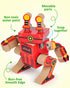 3 4 5 Playset, Coogam Fine Motor Building Robot Blocks for Years Old Kids, Wooden Snap Together Builders, STEM Take