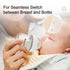 (1m+, 4 Counts) Silicone Bottle Nipple with Latch-On Point, Gentle Flow, Natural Feel S