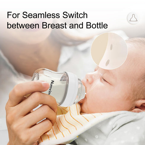 0 3 Packs (3 1 Count (Pack 3)) Natural Glass Baby Bottles Gentle & Extra Slow Flow, Newborn Breastfeeding Bottle