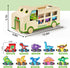 10 Set 2-5 GJZZ Wooden Dinosaur Truck & Magnetic Wooden Dinosaur Train | Montessori STEM Toys for Kids Years | Toddler