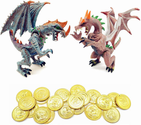 Ancient Dragon Knight 4pcs Action Figure with Gold Coin 20PCS
