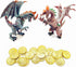 Ancient Dragon Knight 4pcs Action Figure with Gold Coin 20PCS