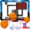 Basketball Hoop Indoor for Kids Adults, Scorer with 2 Scoring Methods, Mini Hoop with 3 Batteries and Balls