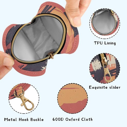 YETTASBIN Vintage Western Cowboy Portable Pacifier Holder Case with Metal Hook Buckle & Zipper for Diaper Bag