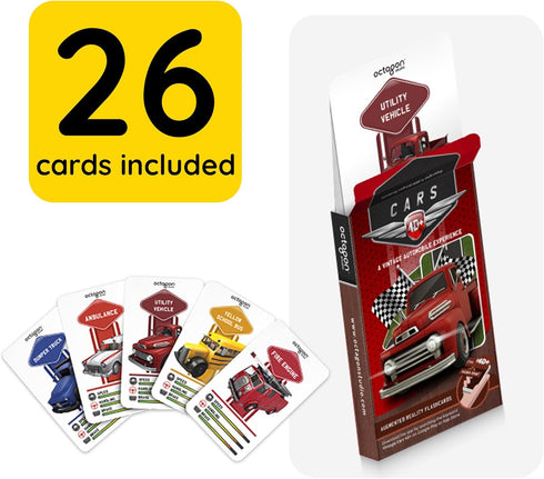Cars 4D+ Augmented Reality Flashcards, Interactive Driving Experience with 26 Vehicles and Educational App
