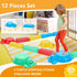 Balance Beams Stepping Stones for Kids - 12 Pcs Turtle Jumping Stones, Toddler Obstacle Course Coordination Game Toys