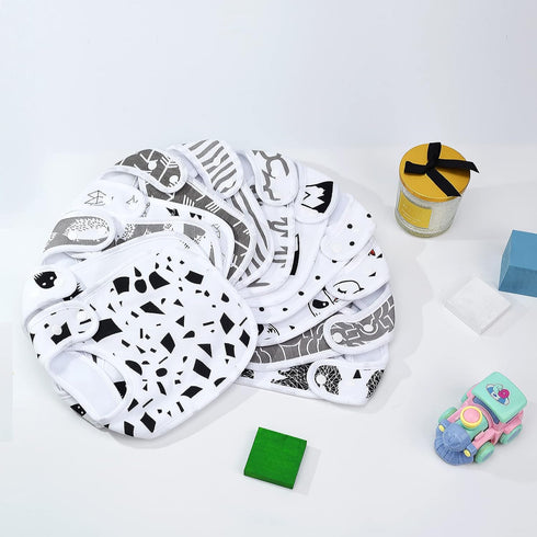 Baby Bibs Soft and Absorbent Organic Cotton Bandana Drool Bibs Set for Boys and Girls, Newborn 0-36 Months
