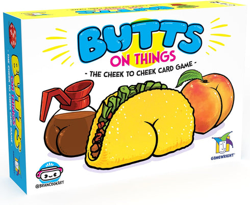 Gamewright - Butts On Things Card Game, Cheek to Cheek Fun for Kids Ages 8 and Up, Family Game Night