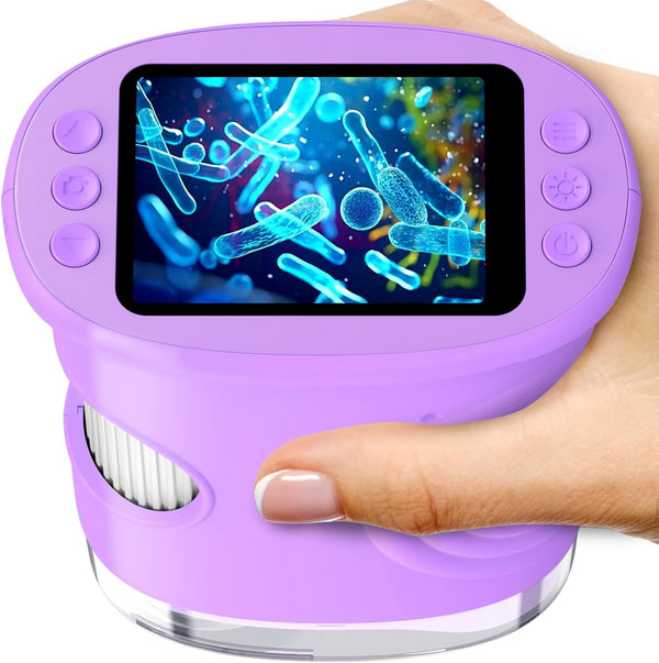 Ashfly 1000X Handheld Digital Microscope for Kids with 2.0" IPS Screen, Easter Gifts
