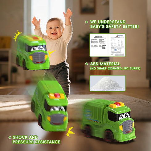 1-3 3-8 AEROQUEST Remote Control Garbage Truck Toys for Toddlers with Lights & Sounds RC Recycling Vehicle for Kids