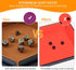 2 Pcs Portable Folding Dice Rolling Tray Set, Navy Blue and Camel PU Leather and Velvet Holder for RPG DND Games