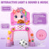 1 2 3 Liberry Toddler Basketball Hoop & Soccer Goal for Year Old Girls Boys, Kids Sports Toy with Lights Sounds Music