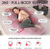 Wodsfay -65 Inch Pink-65inch) U-Shaped Pregnancy Pillow for Sleeping, Full Body Support for Back, HIPS & Belly