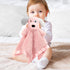 Puppy Baby Security Blanket for Toddler Infant Newborn Boys & Girls, Soft Lovey Stuffed Animal with Plush Fabric, Pink