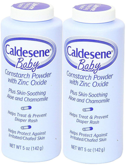 Caldesene Baby Cornstarch Powder With Zinc Oxide 5 oz (Pack of 2)