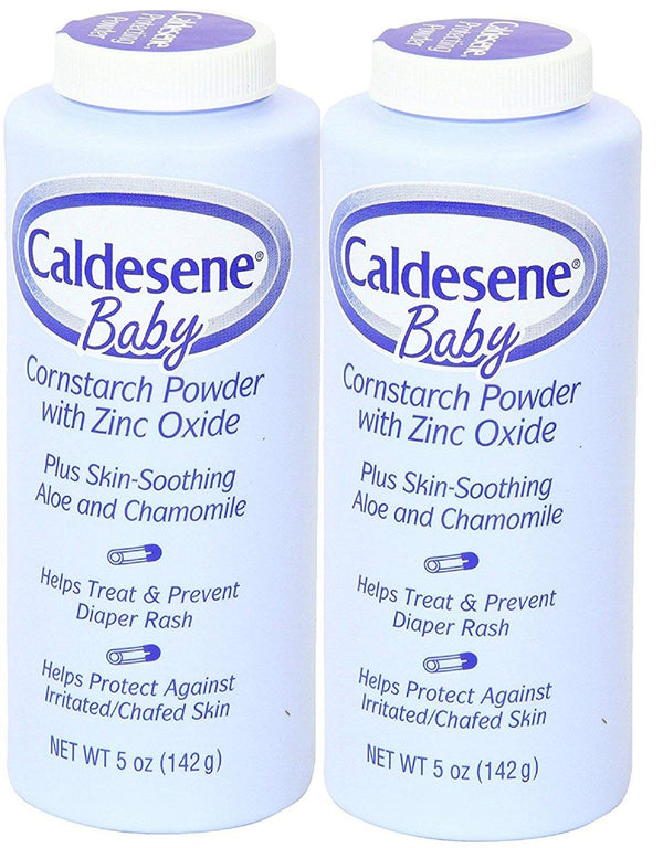 Caldesene Baby Cornstarch Powder With Zinc Oxide 5 oz (Pack of 2)