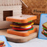 LovesTown Wooden Stacking Toys, Montessori Sandwich Stacking Toys for Kids Educational Birthday Gifts