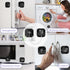 4PCS Self-Adhesive Refrigerator Lock Combination, Child Safety Locks for Kitchen Freezer Door with Password (Black)
