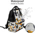 Hsnar Backpack Cartoon Geometric Dog Waterproof Diaper Bag Large Capacity Baby Bag with Stroller Straps, Multi-Pocket