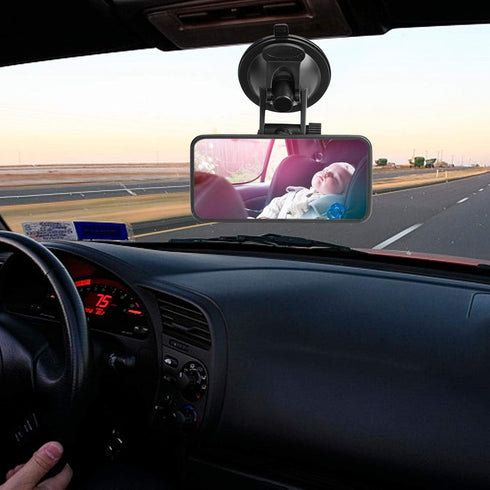 Generic Car Mirror, Adjustable Car Interior Baby Rear View Mirror Kids Monitor Glass for Safety Seat with Suction